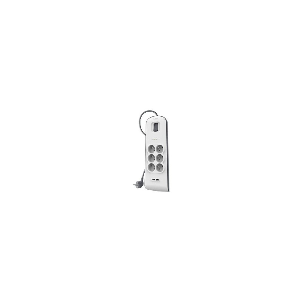 BELKIN Multiprise/Parafoudre 6 Prises 2 Ports USB redeal.fr