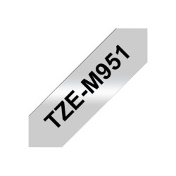 BROTHER P-TOUCH TZE-M951 noir sur silver-matt 24mm