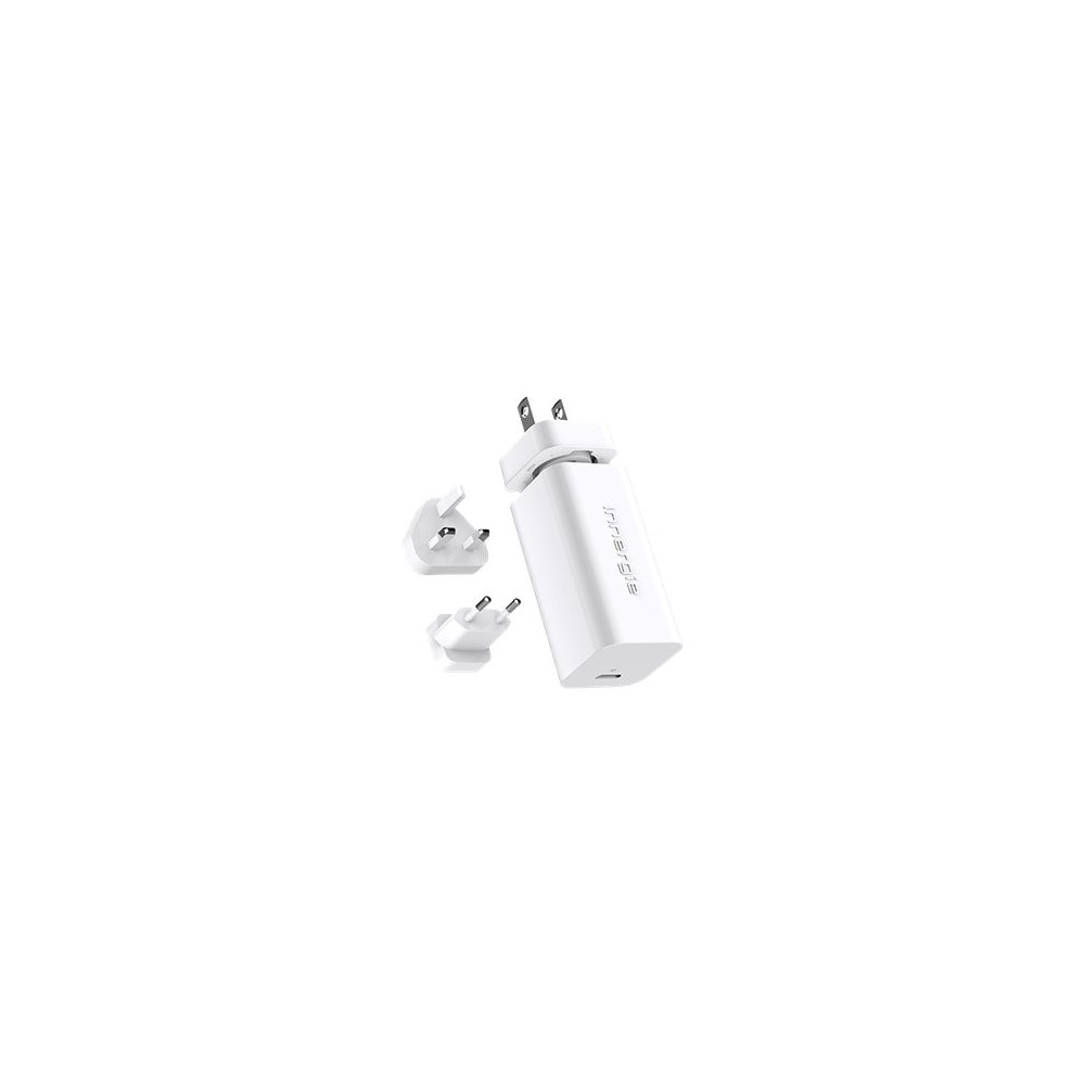 INNERGIE Powergear 60C Le plus petit adaptateur secteur 60W Cable USB/C- 1.5m Embouts de voyage UE.UK et US inclus