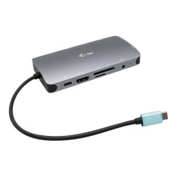 I-TEC USB-C Metal Nano Dock 1xHDMI 1xVGA 1xSD,1xmicroSD Cardreader 1xGLAN 3xUSB 3.1 1xUSB-C Data 1xUSB-C PD Sans Alimentation