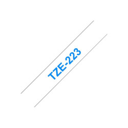 BROTHER P-TOUCH TZE-223 bleu sur blanc 9mm