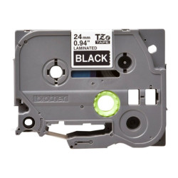 BROTHER P-TOUCH TZE-355 blanc sur noir 24mm