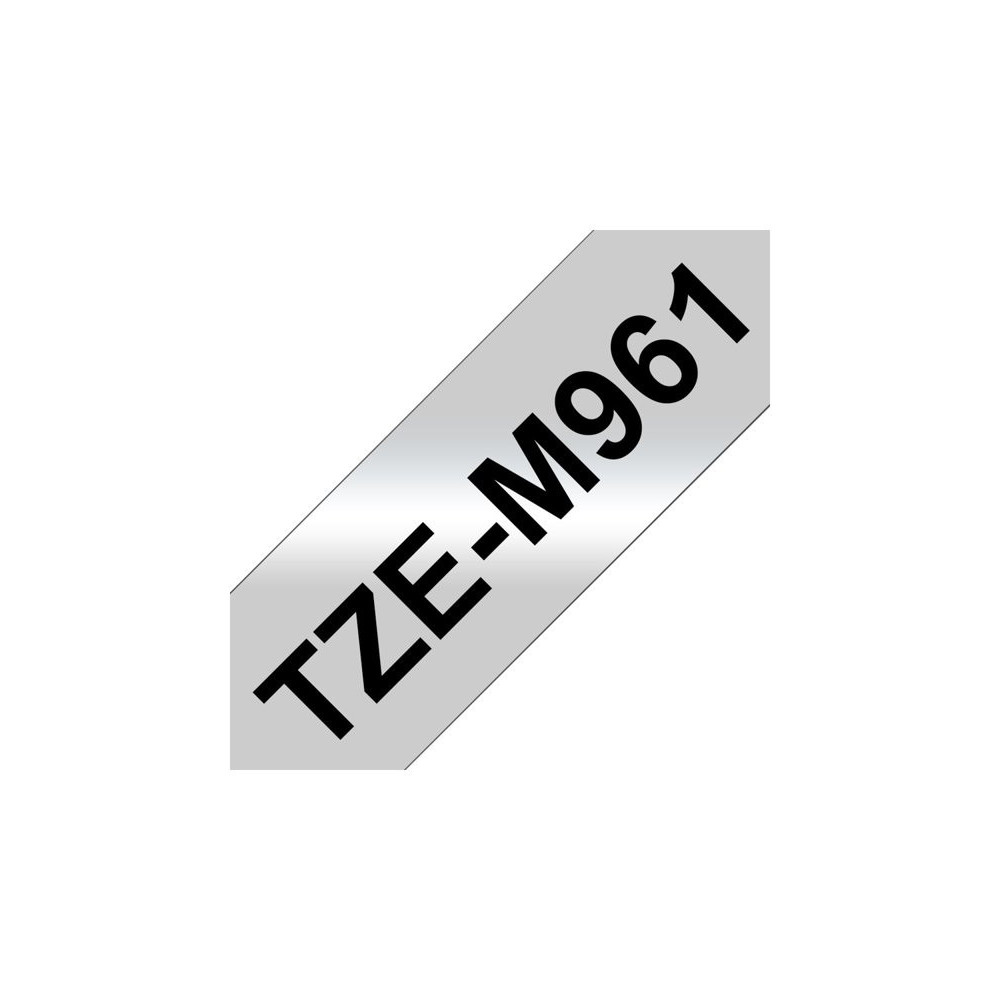 BROTHER P-TOUCH TZE-M961 noir sur silver-matt 36mm pack de 1