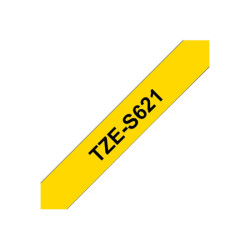 BROTHER P-TOUCH TZE-S621 noir sur jaune  9mm extra gluey redeal.fr