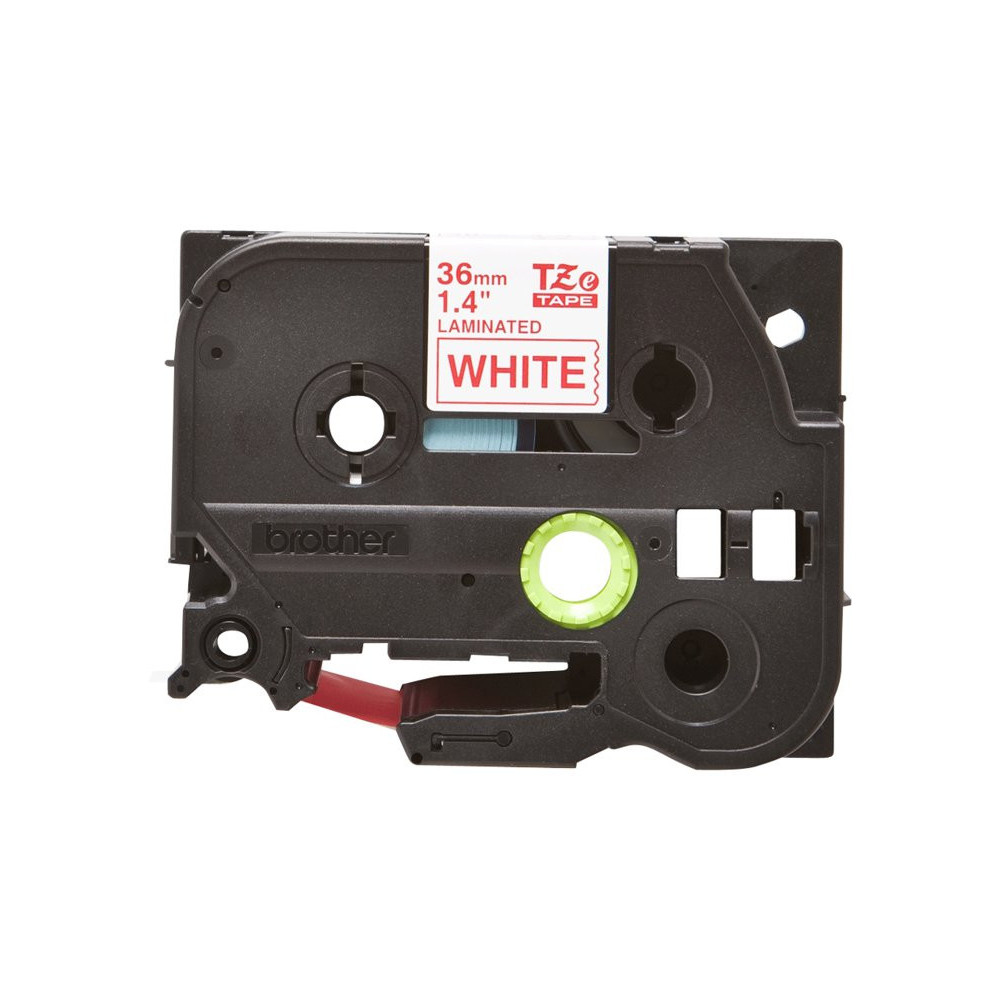 BROTHER P-TOUCH TZE-262 rouge sur blanc 36mm
