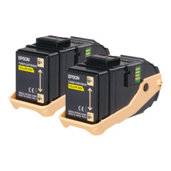 EPSON AL-C9300N cartouche de toner jaune capacité standard 2 x 7.500 pages pack de 2