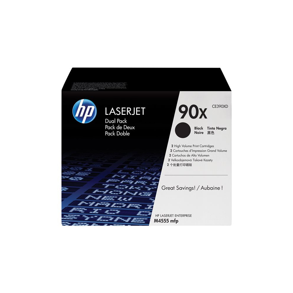 HP 90X original Toner cartridge CE390XD black high capacity 24.000 pages 2-pack redeal.fr