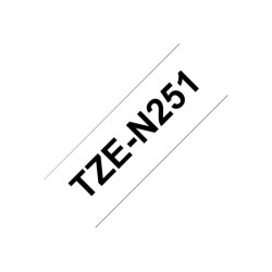 BROTHER P-TOUCH TZE-N251 noir sur blanc 24mm