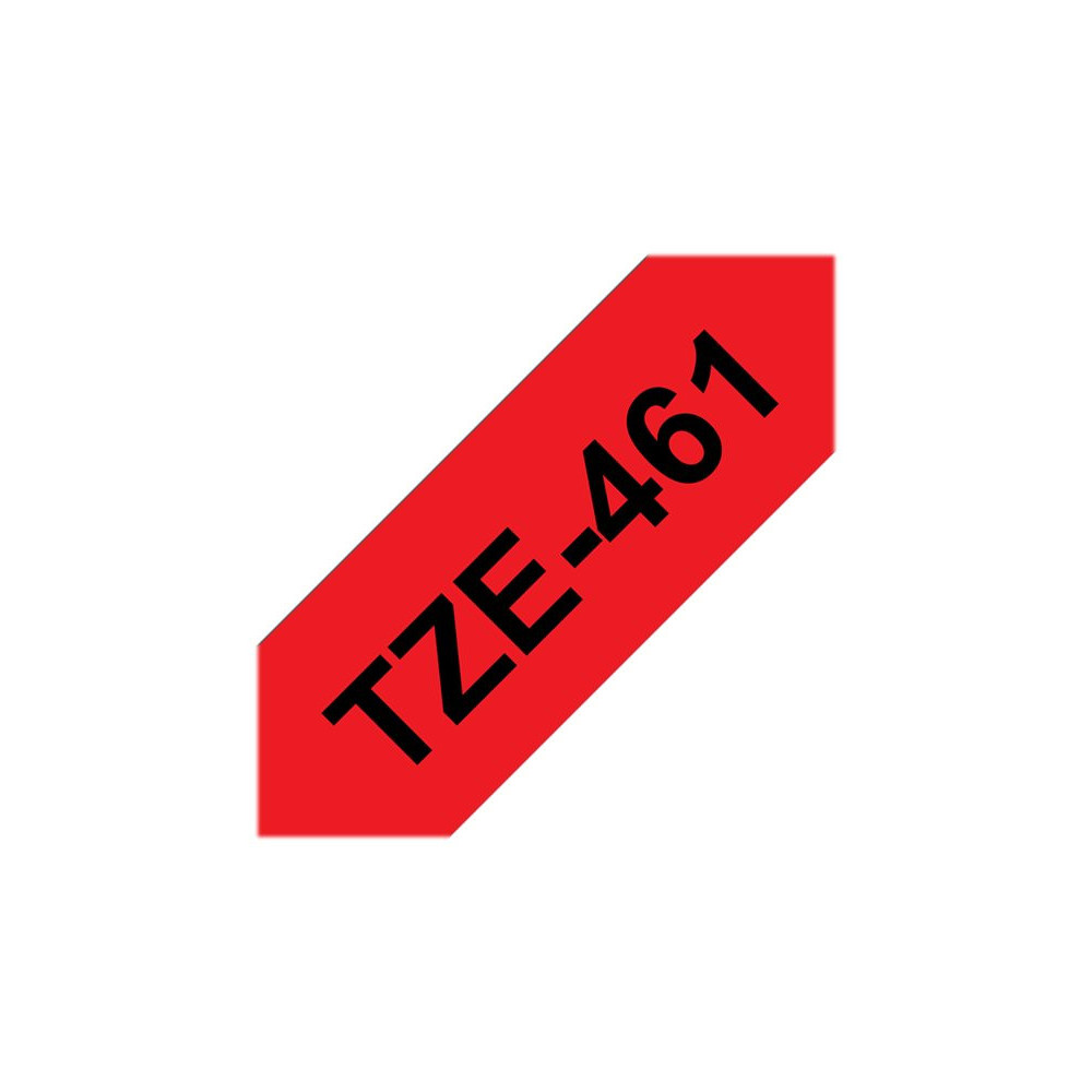 BROTHER P-TOUCH TZE-461 noir sur rouge 36mm