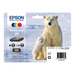 EPSON 3LB 26 ink cartridge black and tri-colour standard capacity 19.7ml 1-pack blister without alarm