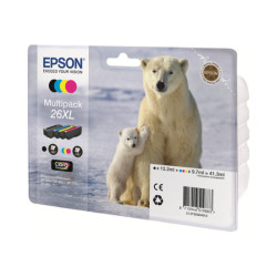 EPSON 3LB 26XL ink cartridge black and tri-colour high capacity 41.3ml 1-pack blister without alarm
