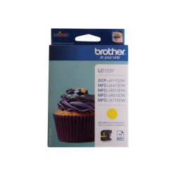 BROTHER LC-123 cartouche dencre jaune capacité standard 600 pages pack de 1