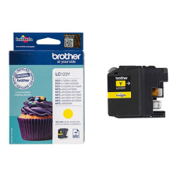 BROTHER LC-123 cartouche dencre jaune capacité standard 600 pages pack de 1