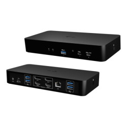 I-TEC Universal Intelligent Dual Display DS 2xHDMI 2xDP 1xGLAN 2xUSB-C Gen2 3xUSB-A Gen2 2xUSB-A Gen1 1xAudio/Mic PD100W KL