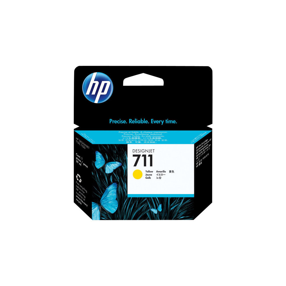 HP 711 original Ink cartridge CZ132A yellow standard capacity 29ml 1-pack
