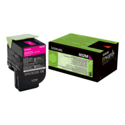 LEXMARK 802M cartouche de toner magenta faible capacité 1.000 pages pack de 1 retour program