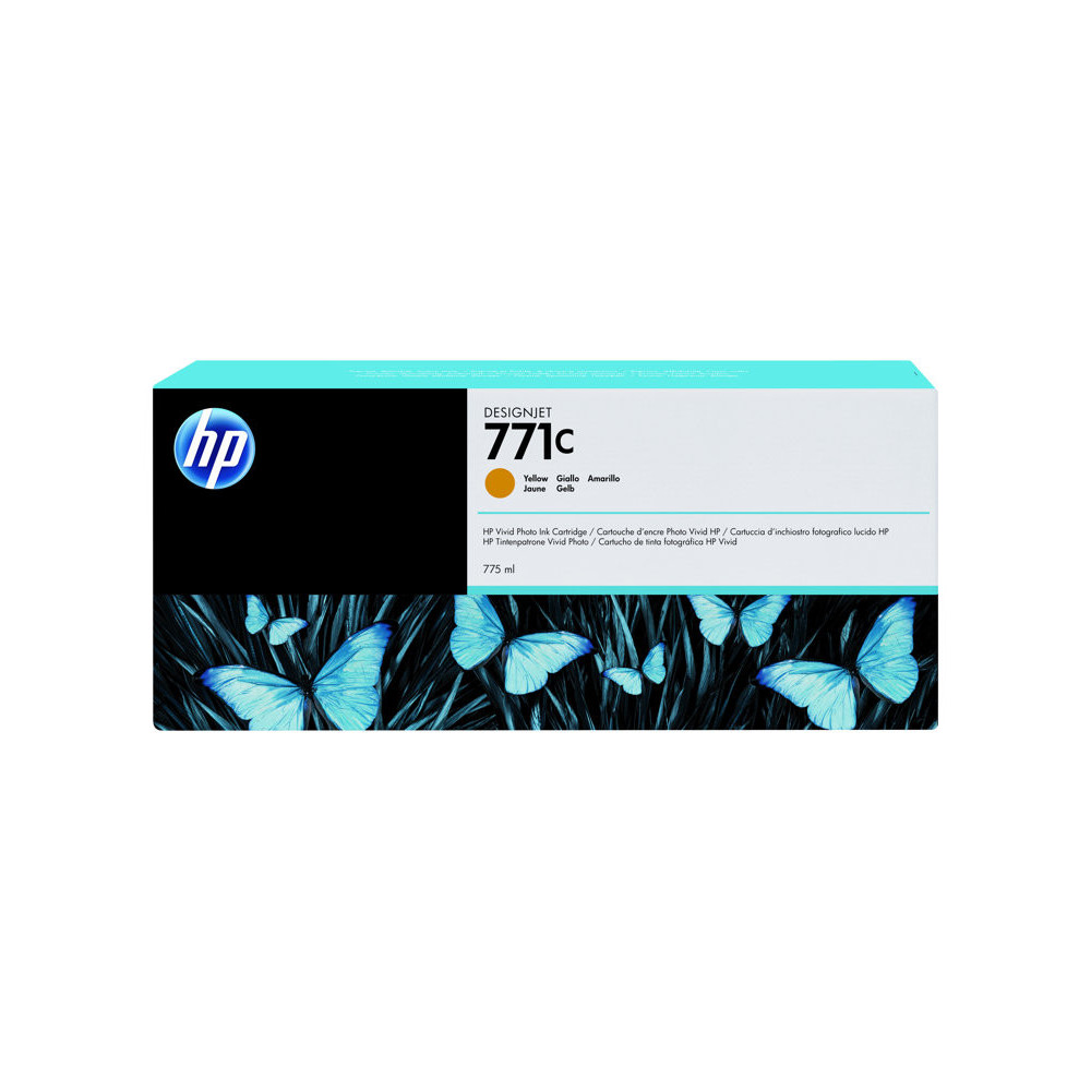 HP 771C original Ink cartridge B6Y10A yellow standard capacity 775ml 1-pack