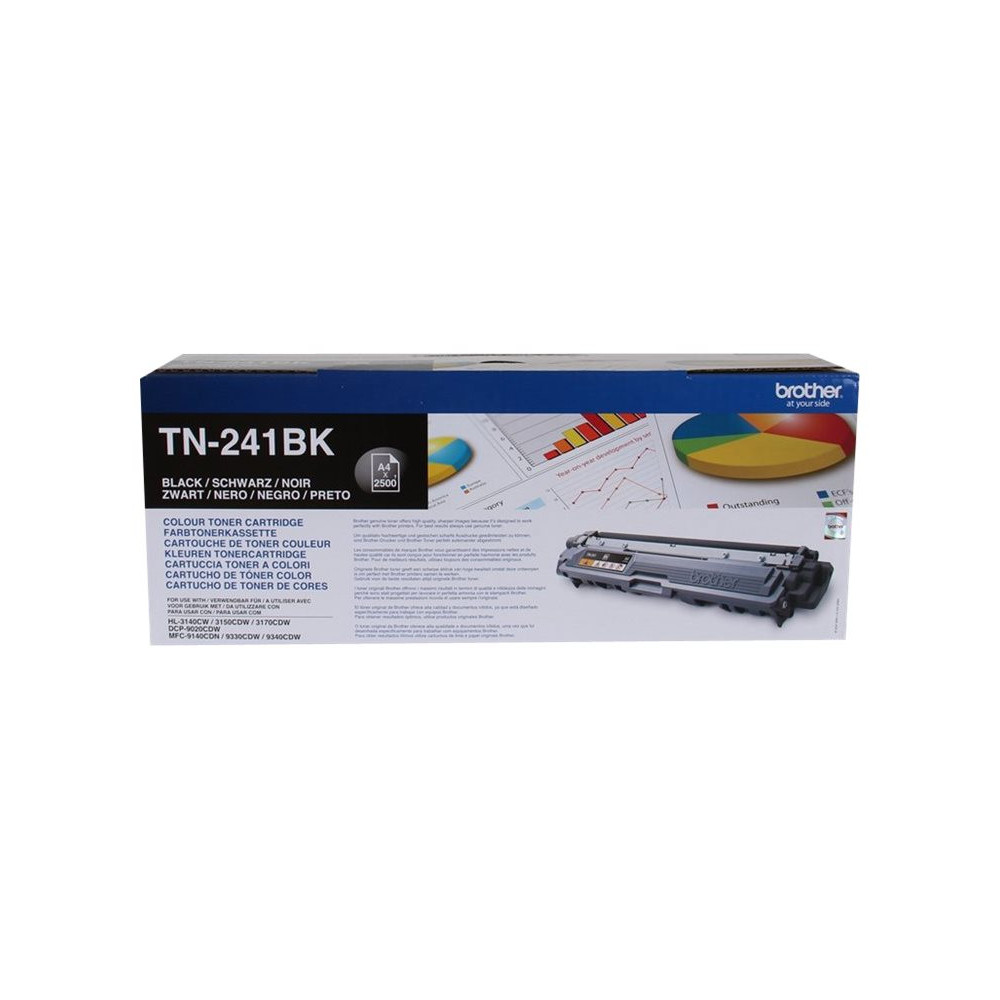 BROTHER TN241BK HL-3140CW/3150CDW/3170CDW cartouche de toner noir capacité standard 2.500 pages pack de 1