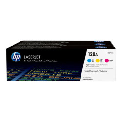 HP 128A original Toner cartridge CF371AM cyan magenta yellow standard capacity 3 x 1.300 pages 3-pack