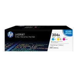 HP 304A original Toner cartridge CF372AM cyan magenta yellow standard capacity 3 x 2.800 pages 3-pack