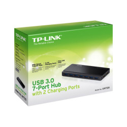 TP-LINK 7 ports USB 3.0 Hub with 2 power charge ports 2.4A Max Desktop a 12V/4A power adapter included redeal.fr