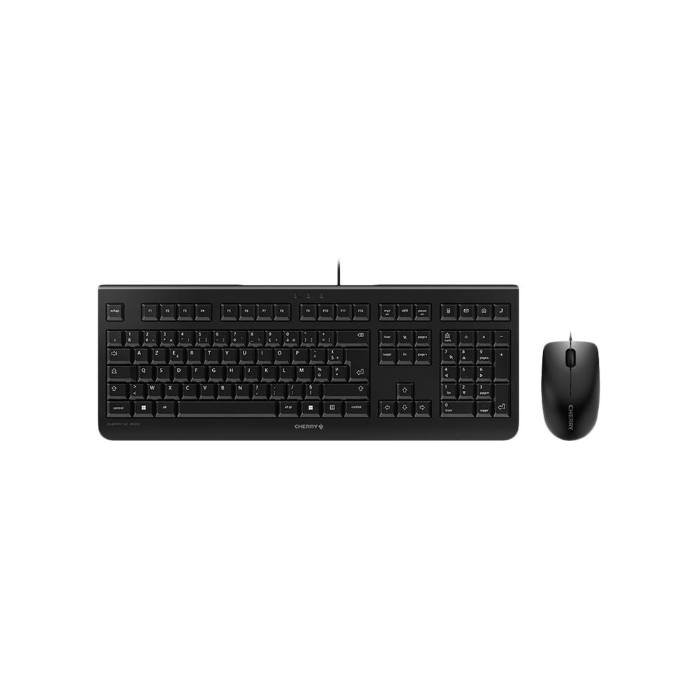 CHERRY DC2000 Ensemble filaire clavier/souris USB noir Layout FRANCAIS redeal.fr