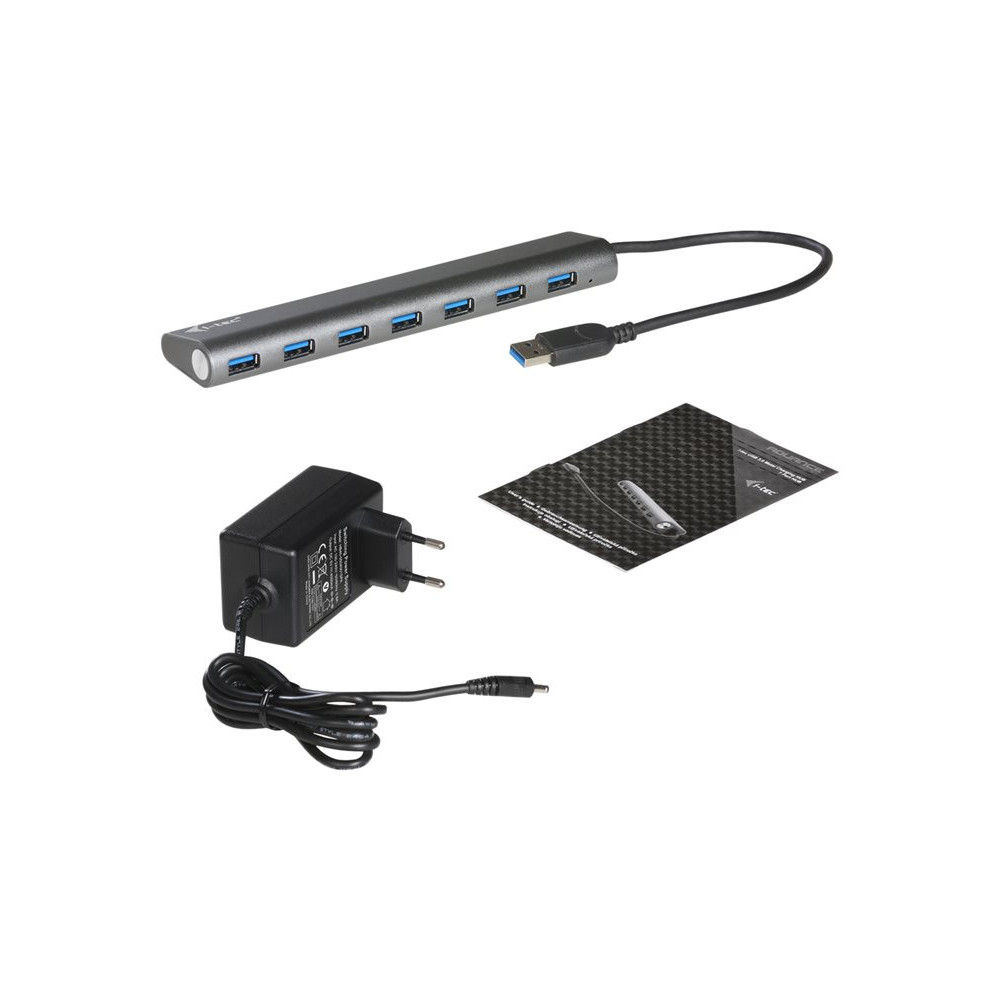 I-TEC USB 3.0 Metal Charging HUB 7 Port with power adaptor 7xUSB charging port. For Tablets Notebooks Ultrabooks PC