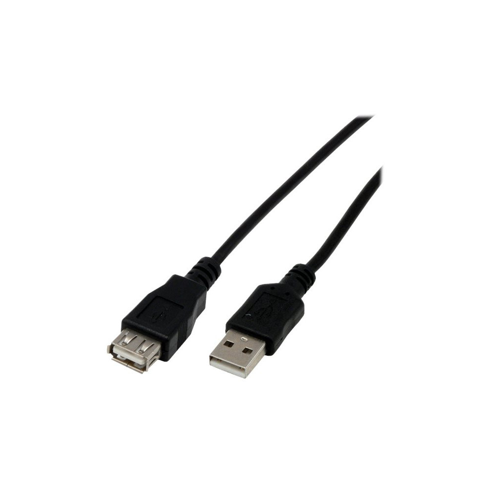 MCL Rallonge USB 2.0 type A mâle / femelle - 1m Noir   (P) redeal.fr