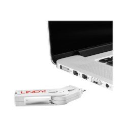 LINDY Clé USB et 4 bloqueurs de ports USB Blanc redeal.fr
