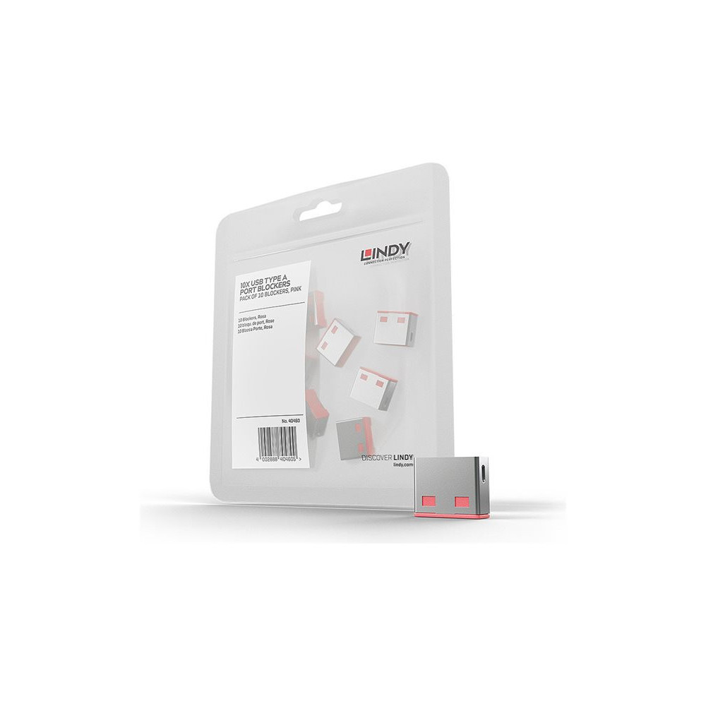 LINDY Bloqueurs de ports USB 10 pièces Rose redeal.fr