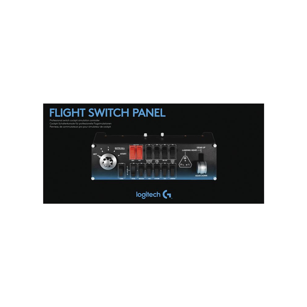 LOGITECH Flight Switch Panel Flight simulator instrument panel wired for PC redeal.fr