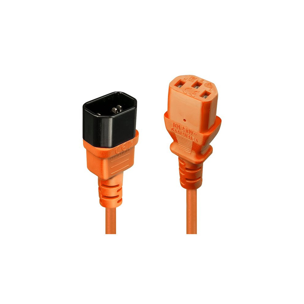 LINDY 2m IEC Extension Lead Orange redeal.fr