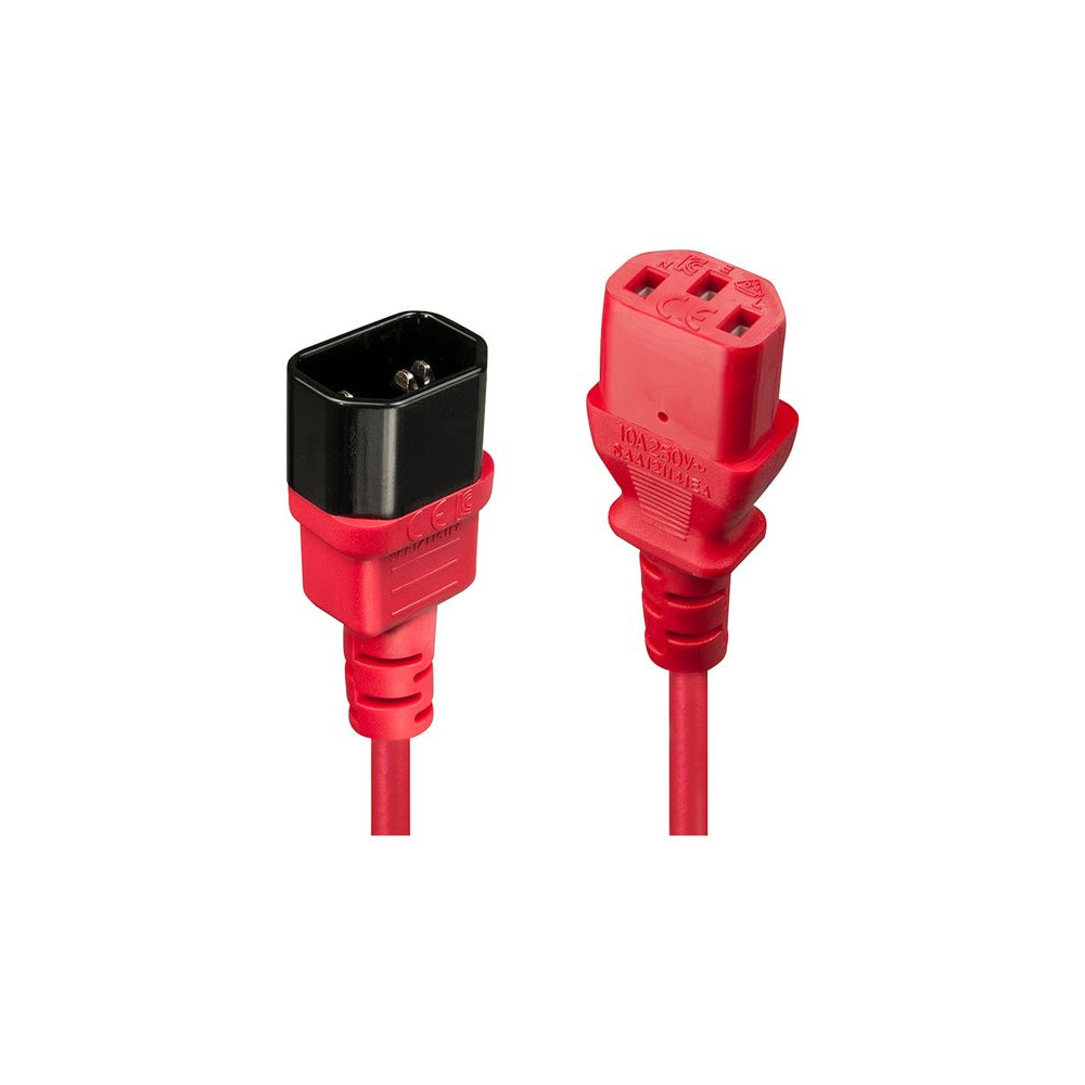 LINDY 1m IEC Extension Lead Red redeal.fr