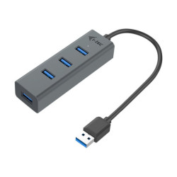 I-TEC USB 3.0 Metal HUB 4 port without power adapter ideal for Notebook Ultrabook Tablet PC supports Win und Mac OS