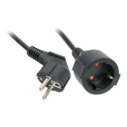 LINDY 3m Schuko Extension Cable Colour: Black redeal.fr