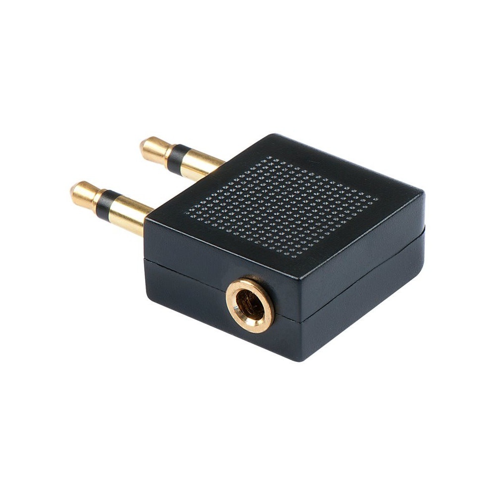 LINDY Jack Audio/phono Adapter 2x Jack plug 3.5mm 1x Jack socket 3.5mm Black redeal.fr