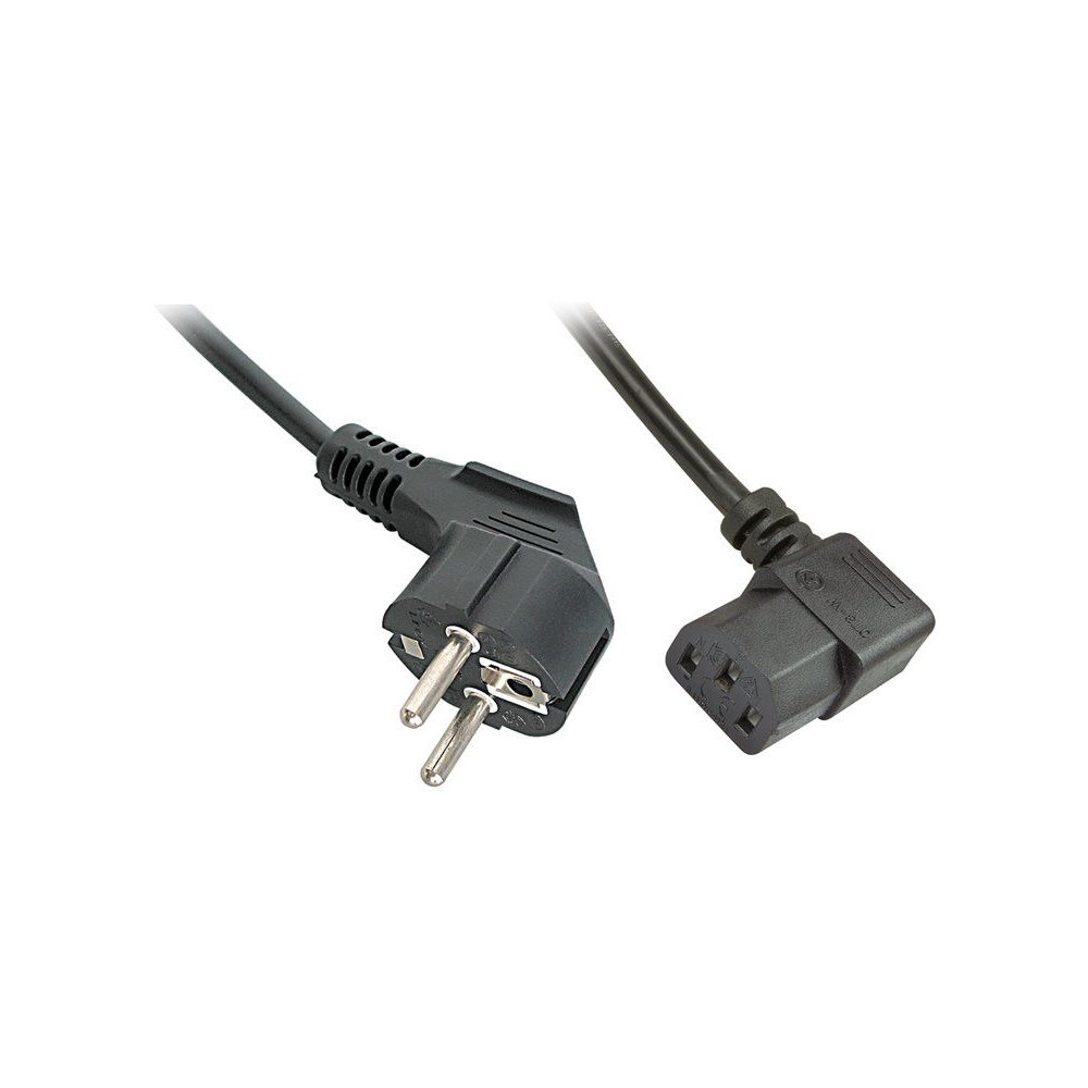 LINDY 5m IEC Mains lead angled Schuko - angled IEC 320 C13 redeal.fr