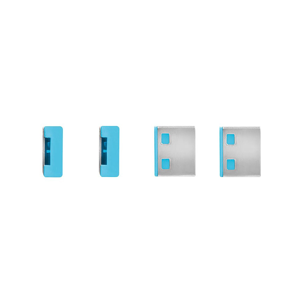 LINDY Clé USB et 4 bloqueurs de ports USB Bleu redeal.fr