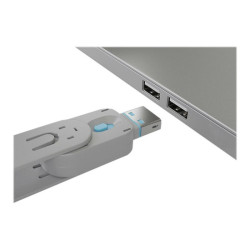 LINDY Clé USB et 4 bloqueurs de ports USB Bleu redeal.fr