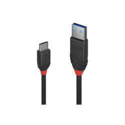 LINDY 1m USB 3.1 Type A to C Cable 3A Black Line redeal.fr