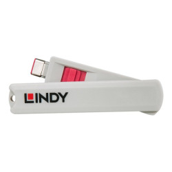 LINDY USB Type C Port Blocker Key - Pack of 4 Blockers Red redeal.fr