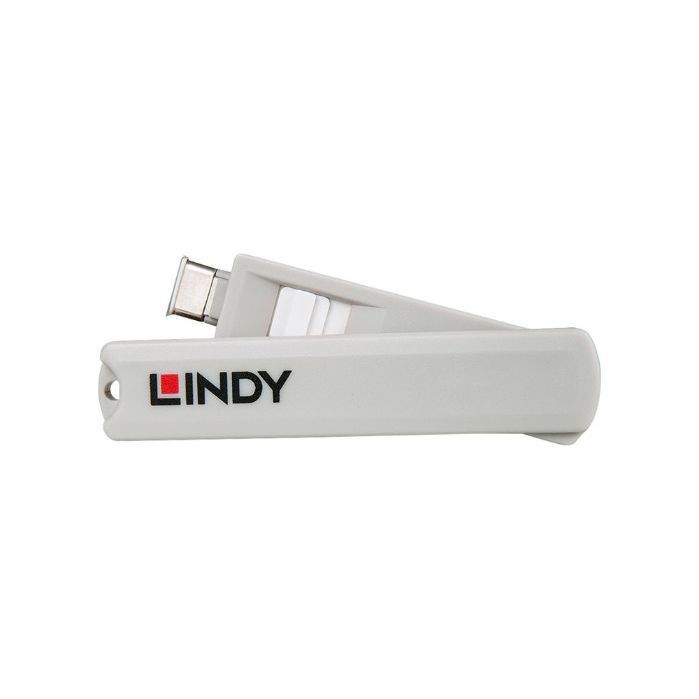 LINDY USB Type C Port Blocker Key - Pack of 4 Blockers White redeal.fr