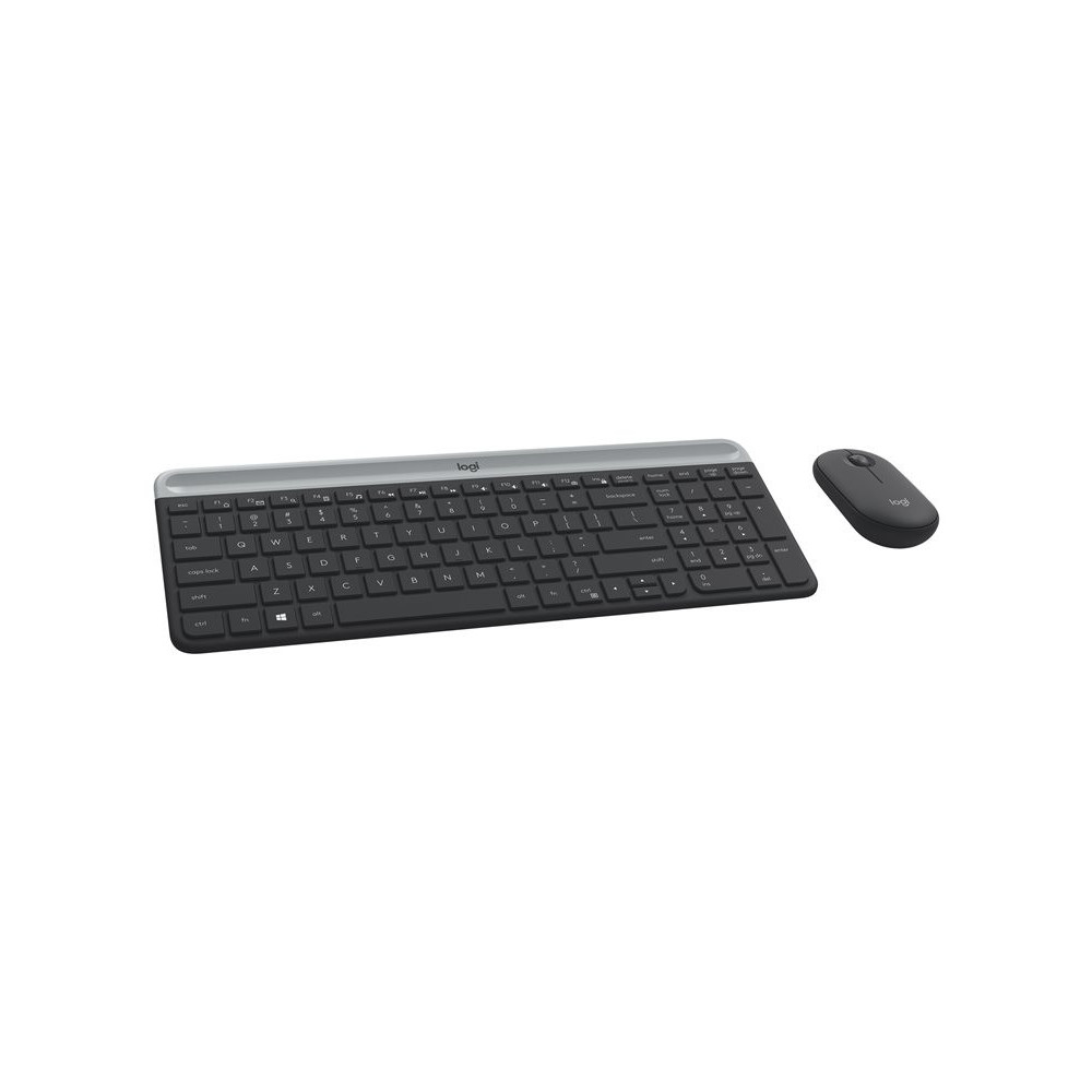 LOGITECH Slim Wireless Keyboard and Mouse Combo MK470 - GRAPHITE - FRA - CENTRAL redeal.fr
