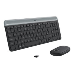 LOGITECH Slim Wireless Keyboard and Mouse Combo MK470 - GRAPHITE - FRA - CENTRAL redeal.fr