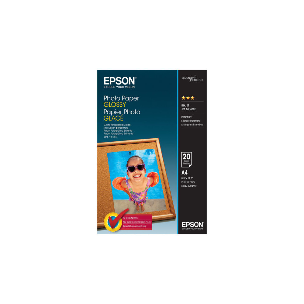 EPSON S042538 Photo  papier brillant 200g/m2 A4 20 feuilles pack de 1 redeal.fr