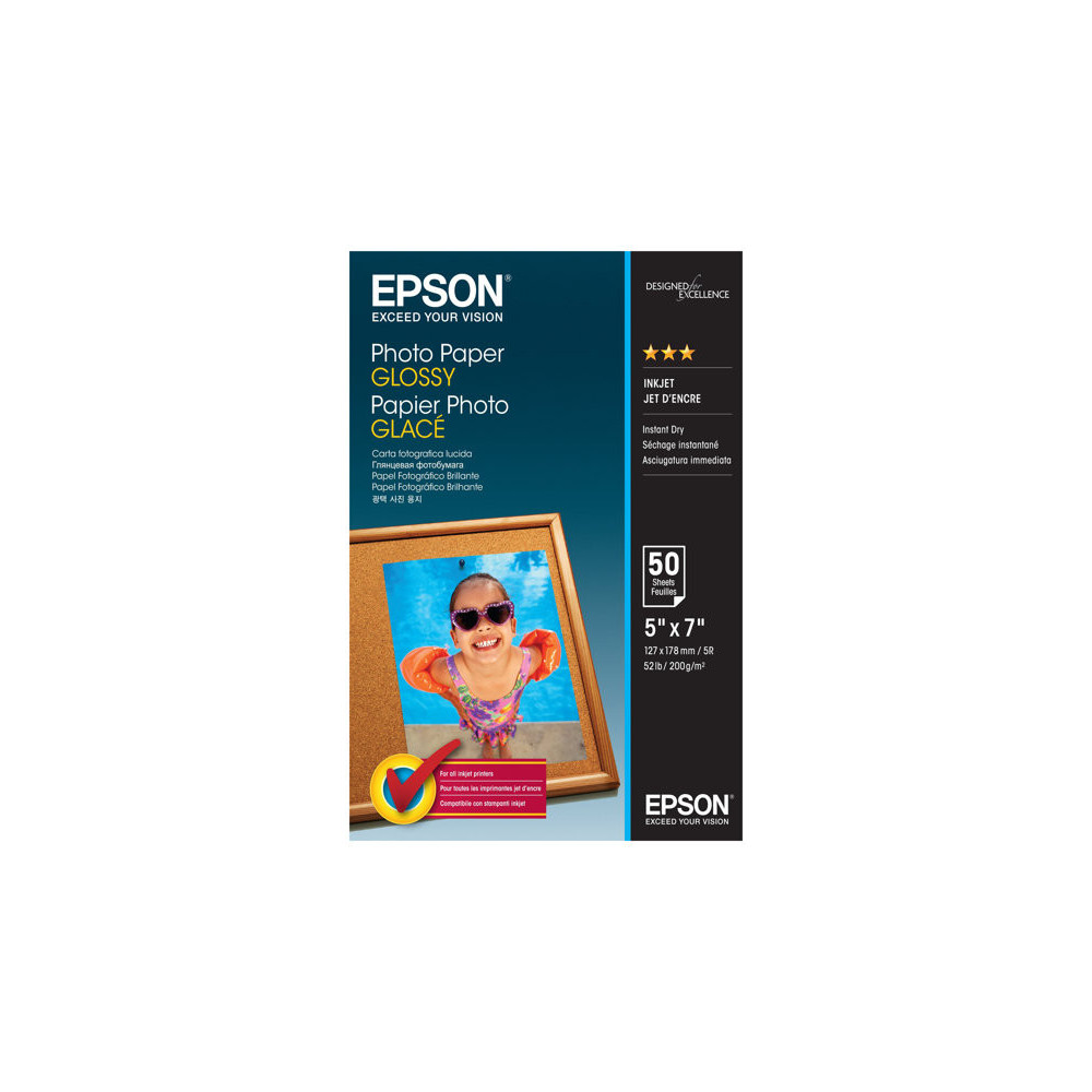 EPSON PHOTO  papier brillant 200g/m2 130x180mm 50 feuilles pack de 1