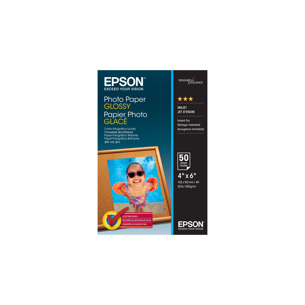 EPSON S042547 Photo  papier brillant 200g/m2 100x150mm 50 feuilles pack de 1