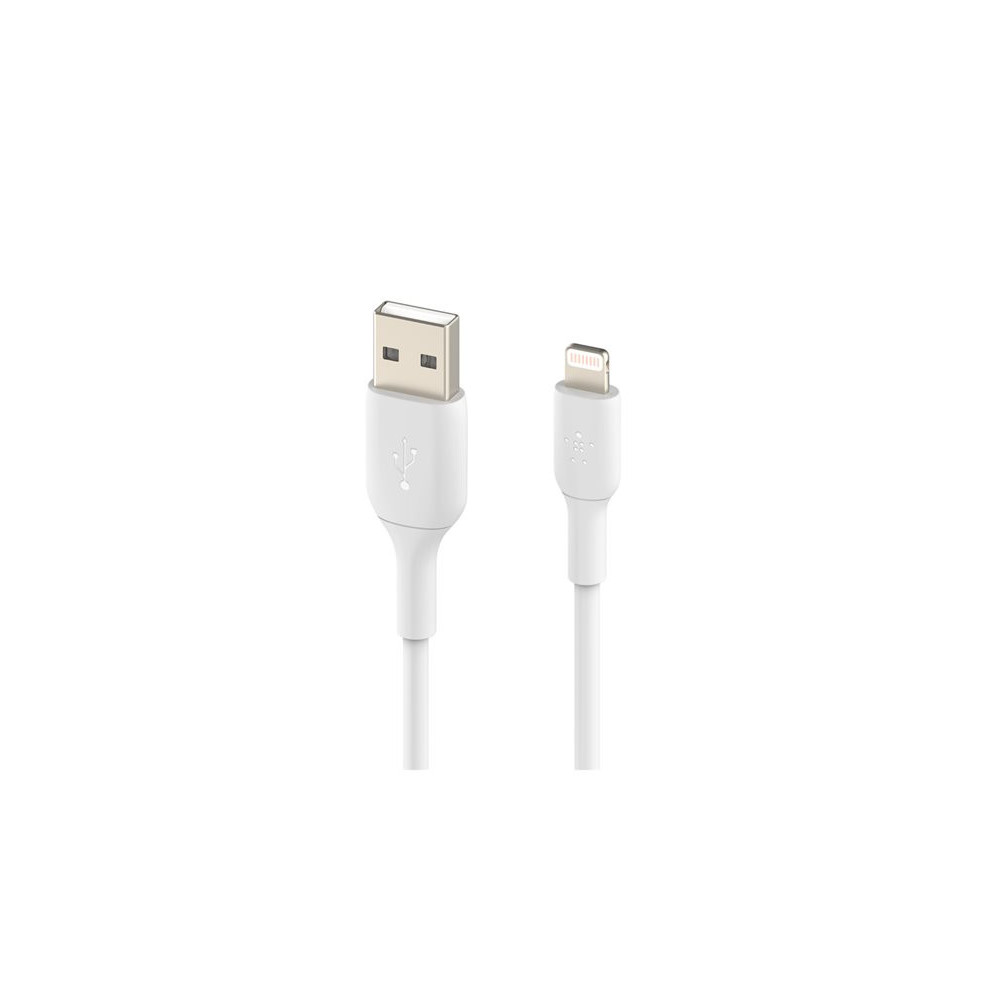 BELKIN BOOST CHARGE USB-A to Lightning Cable PVC 2M White redeal.fr