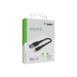 BELKIN BOOST CHARGE USB-A to Lightning Cable Braided 0.15M Black redeal.fr