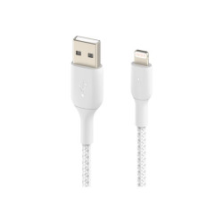 BELKIN BOOST CHARGE USB-A to Lightning Cable Braided 0.15M White redeal.fr